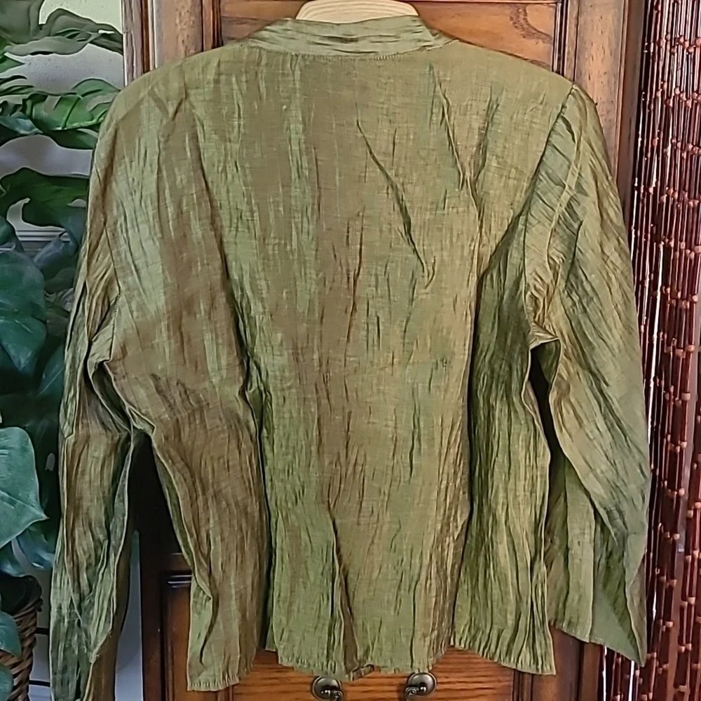 Citron Santa Monica Linen blend Jacket Size Petite M